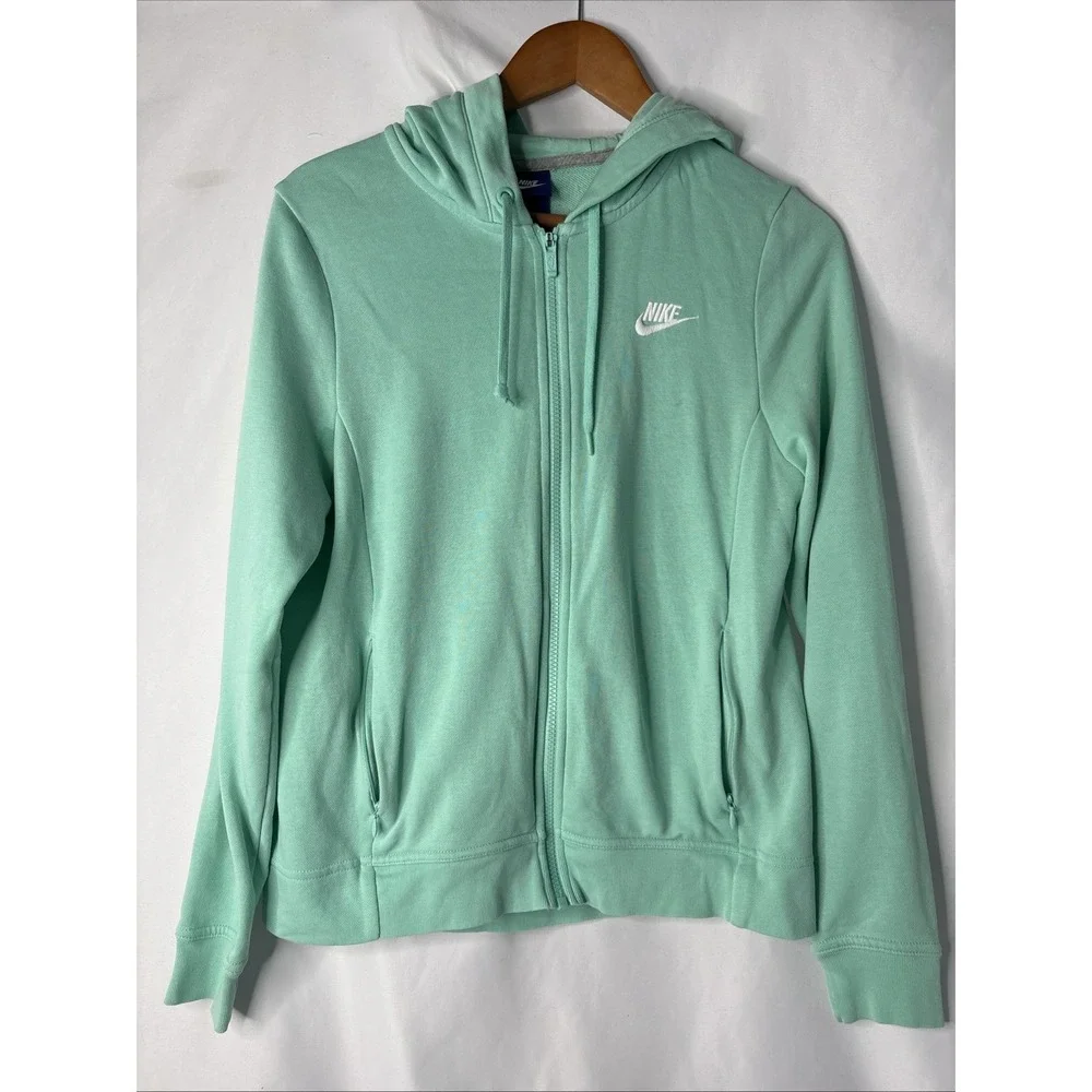 Nike Sportswear Women's M‎ Full Zip Up Hoodie Mint Green Athletics Sweatshirt